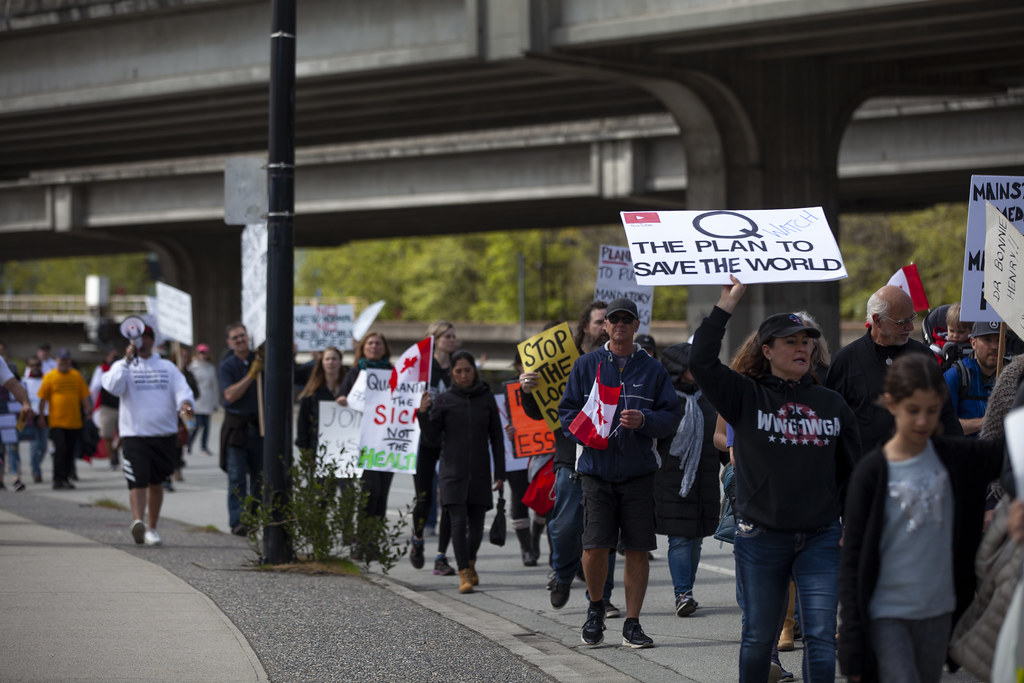 COVID-19 Anti-Lockdown Protest in Vancouver, May 2020